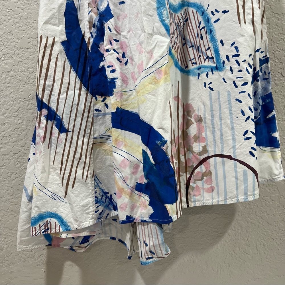 COS Midi Skirt Abstract Print Asymmetrical Artsy Unique Size 2 - Picture 7 of 11